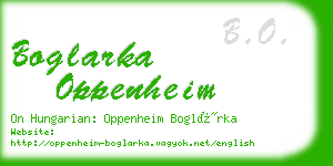 boglarka oppenheim business card